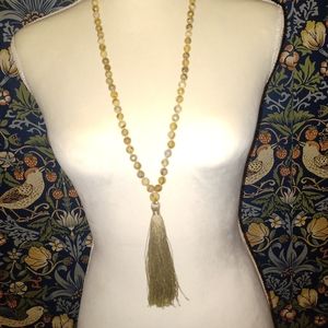 32" beaded tassel necklace